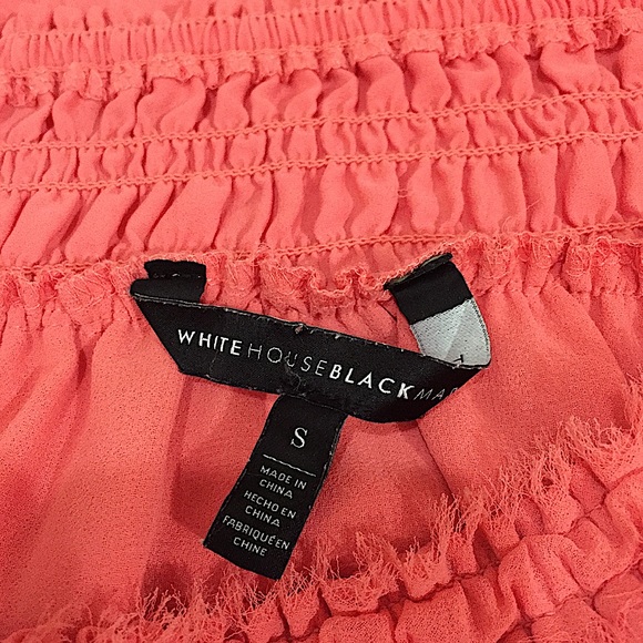 White House Black Market Smocked Ruffle Top - Picture 16 of 16